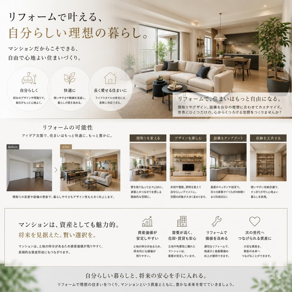 リフォームで自分らしい住まいを実現