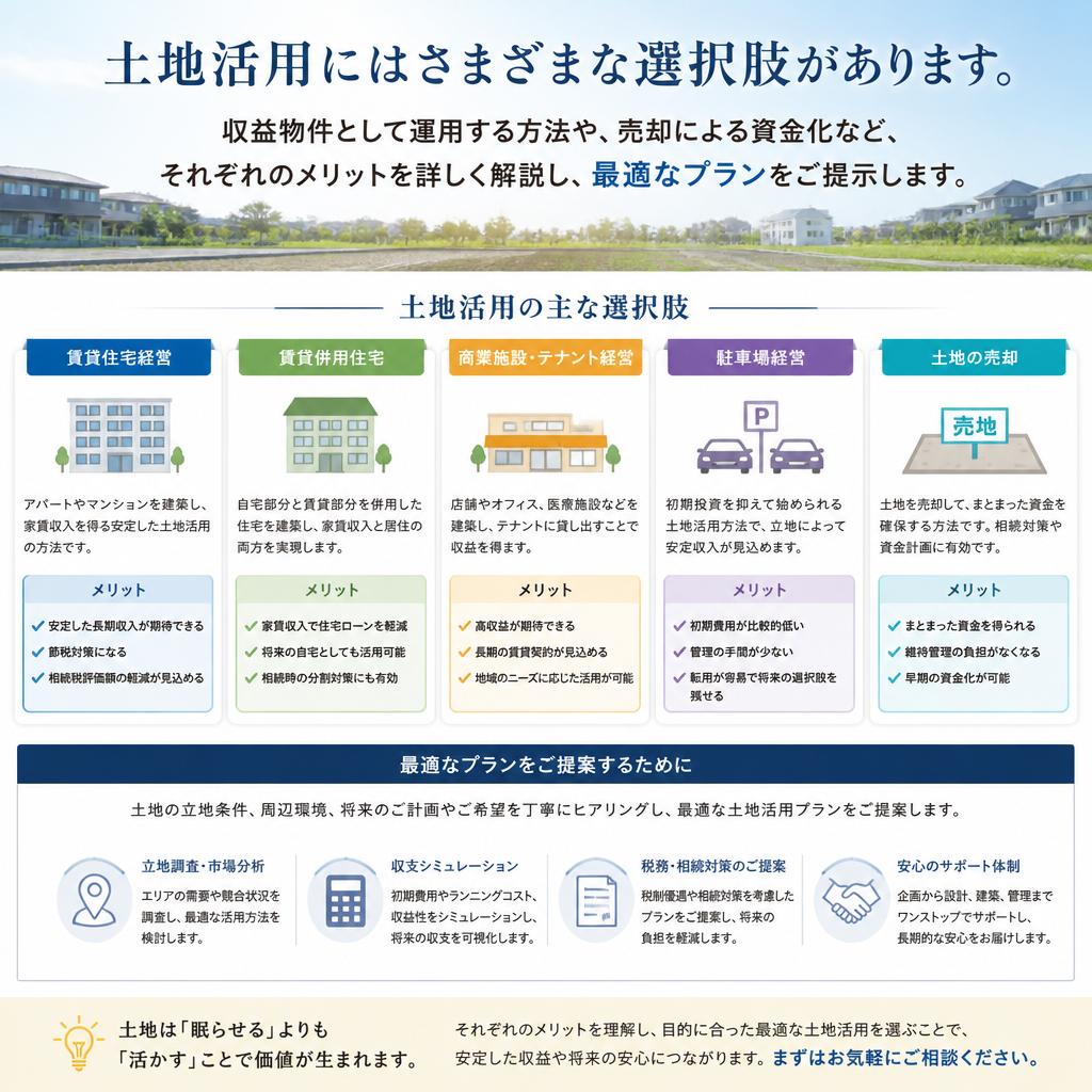 土地活用の選択肢とそのメリット