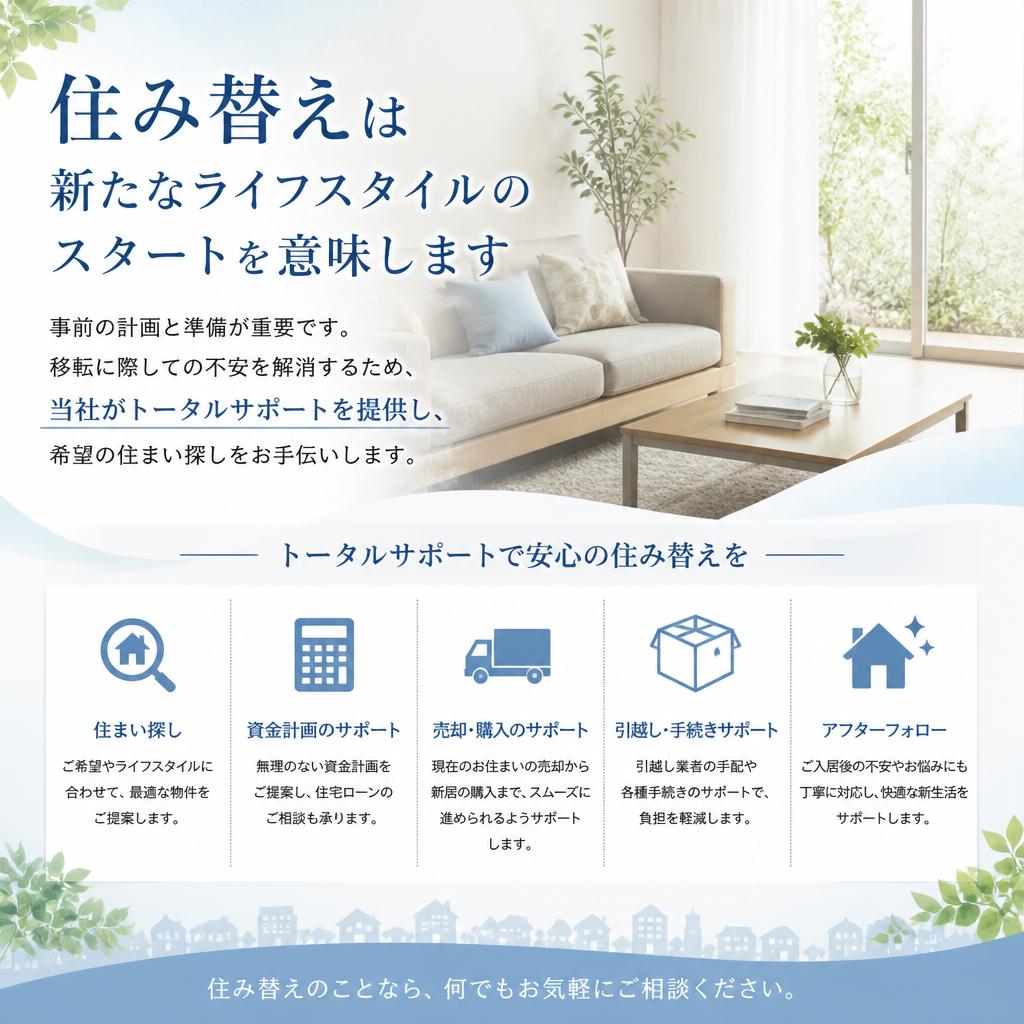 住み替えをスムーズに実現するためのサポート