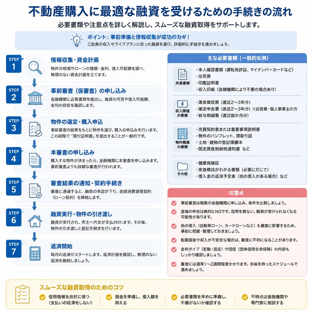 融資手続きの流れと注意点