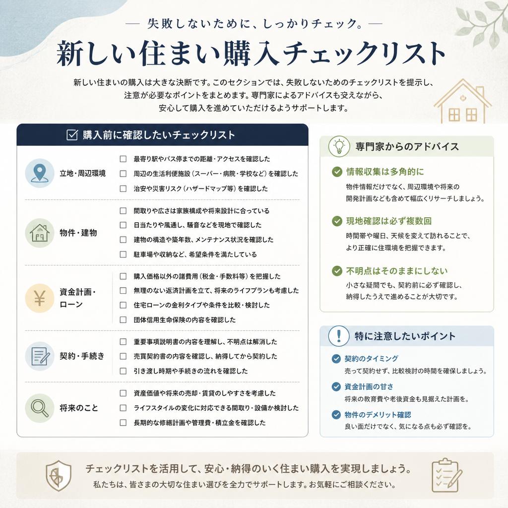 失敗しない住宅購入のためのポイント