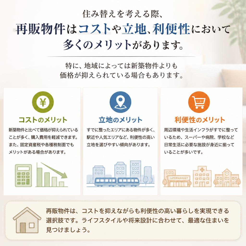 住み替えにおける再販物件のメリット