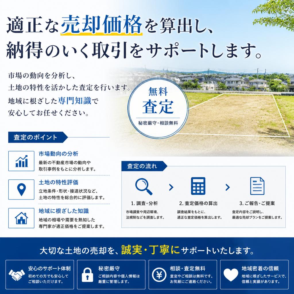 適正価格の提示でスムーズな取引を実現