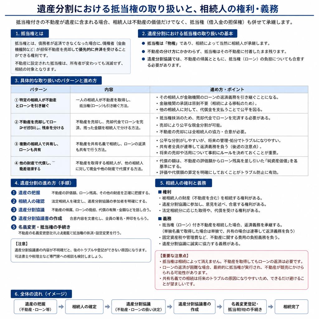 遺産分割時の抵当権の取り扱い