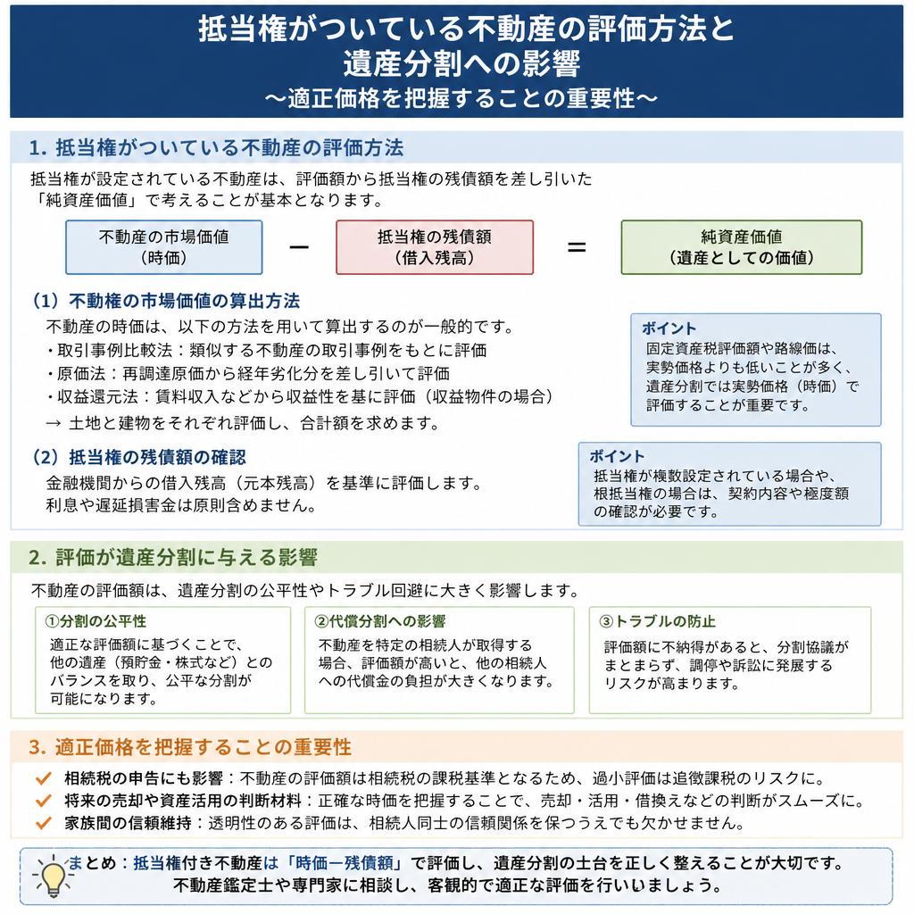 抵当権がある不動産の評価