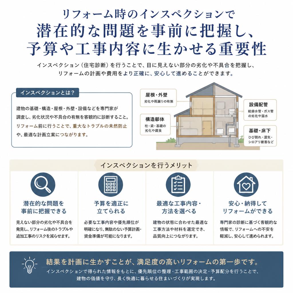 リフォームの前に必ず実施すべき理由