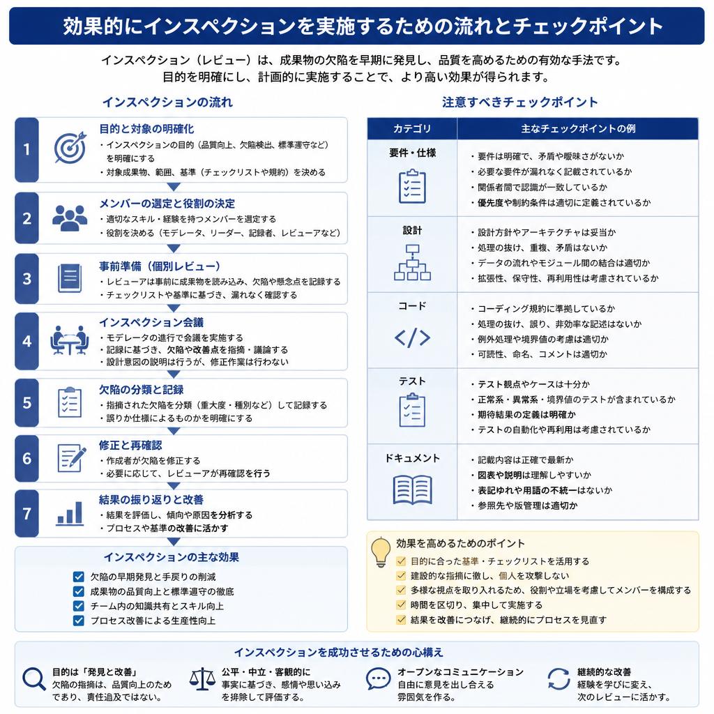 インスペクションの流れとチェックポイント
