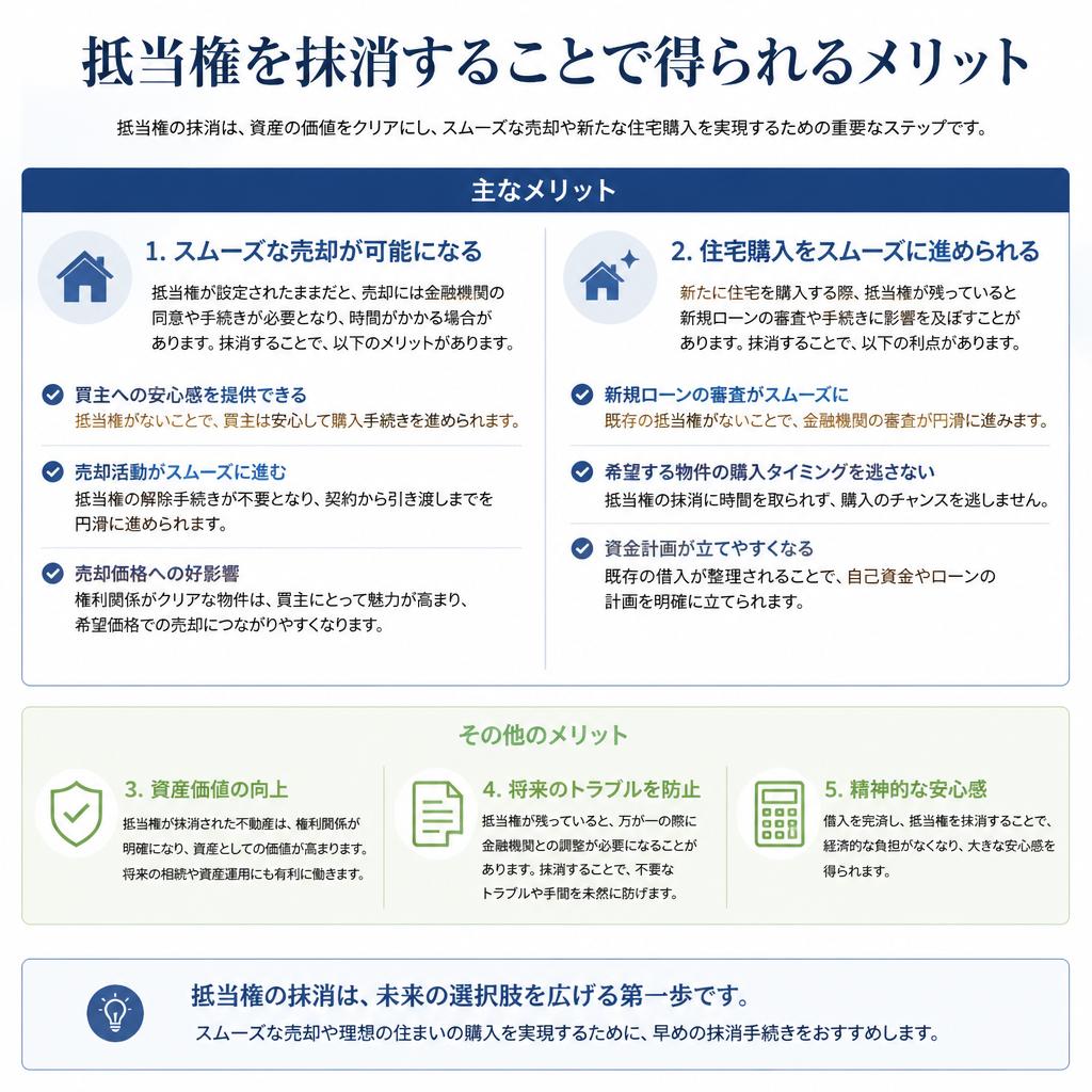 2. 抵当権抹消のメリット