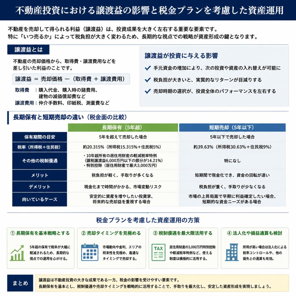 不動産投資における譲渡益の影響