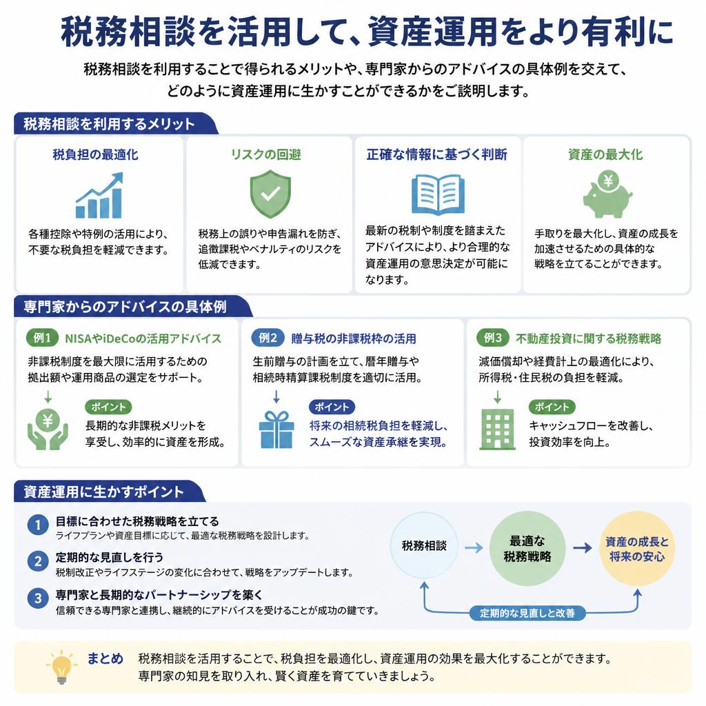 賢い資産運用に向けた税務相談の活用法