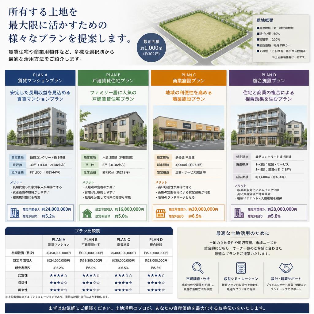 土地活用プランの提案