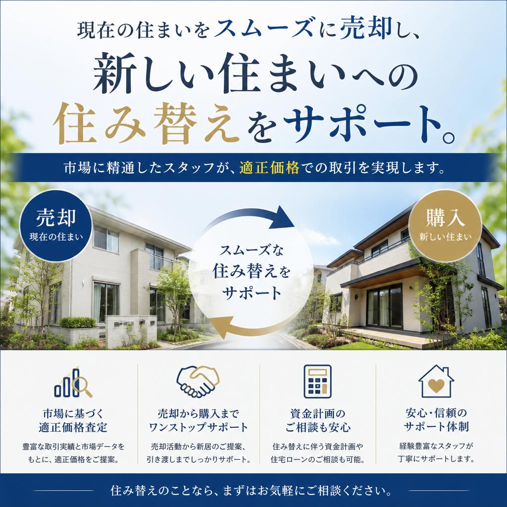 現状の自宅売却から住み替えまで