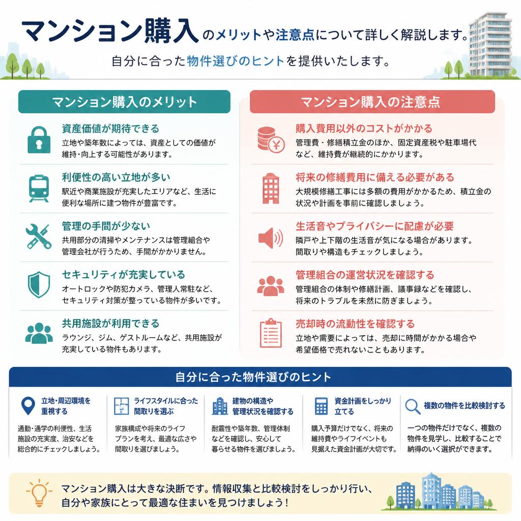3. マンション購入のメリットとデメリット