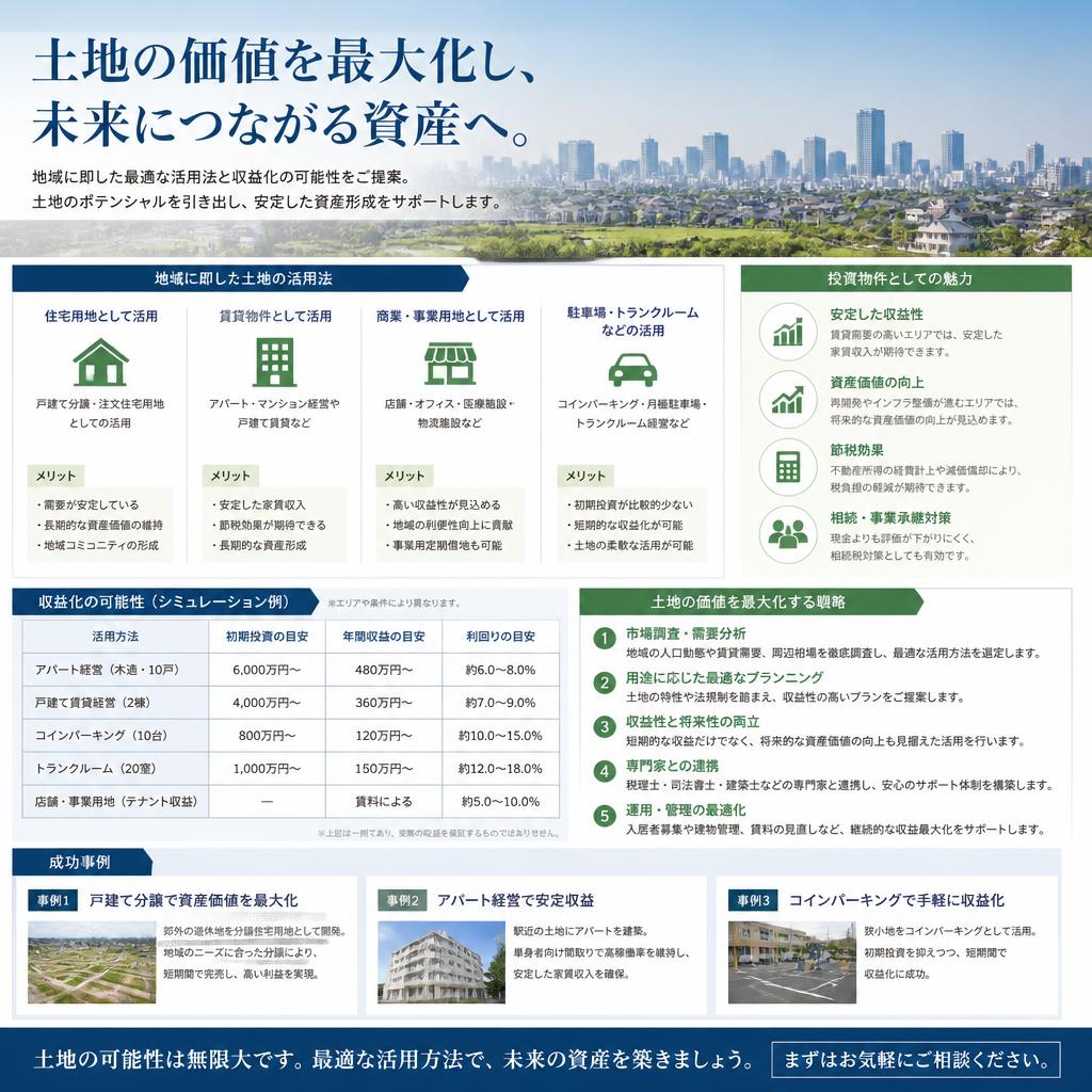 土地活用法とそのメリット